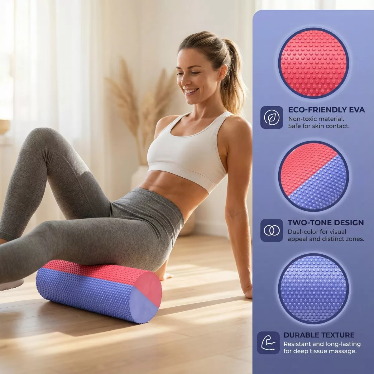 Double Color EVA Yoga Roller
